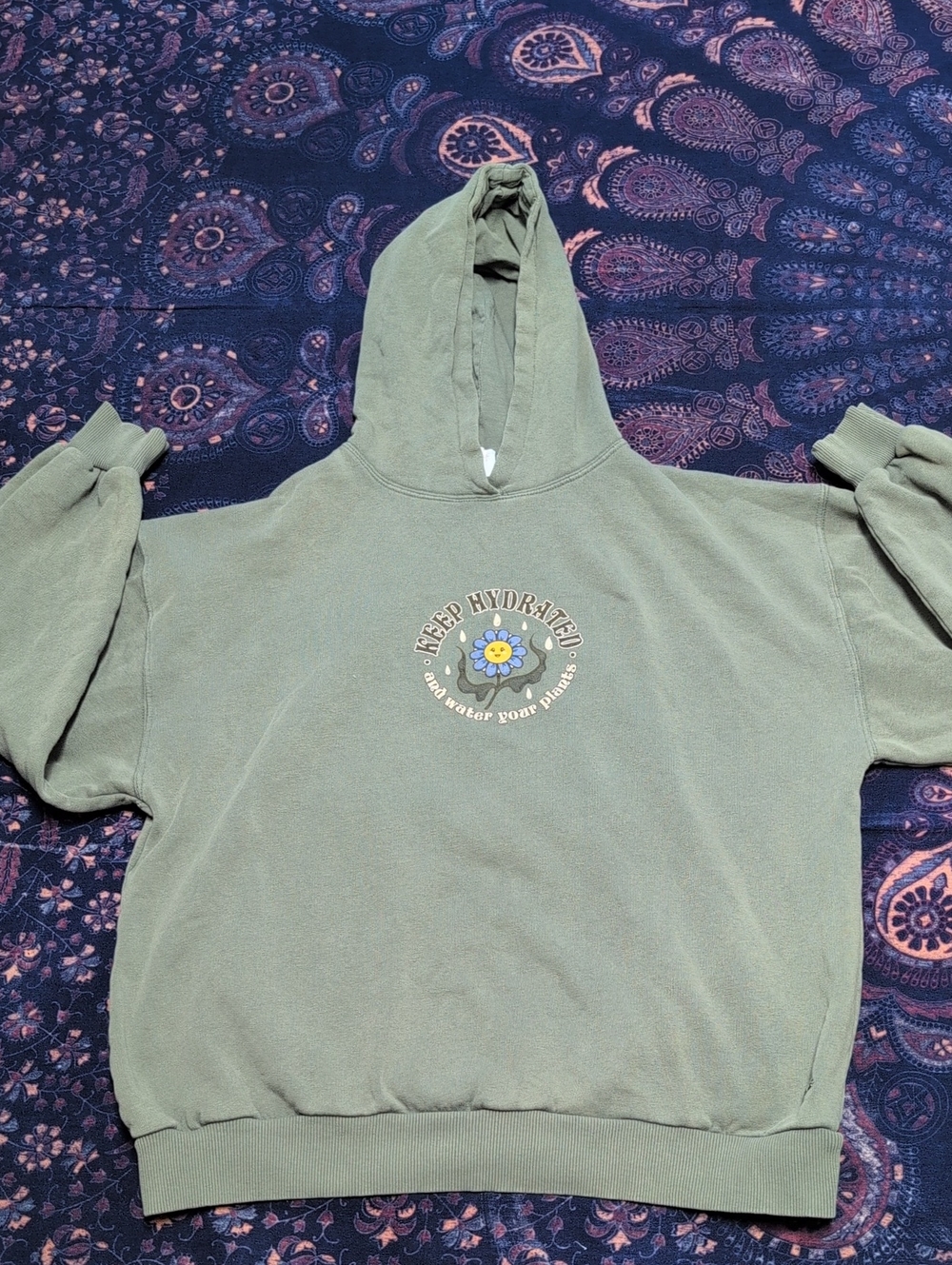 Pacific Republic Green Graphic Hoodie.